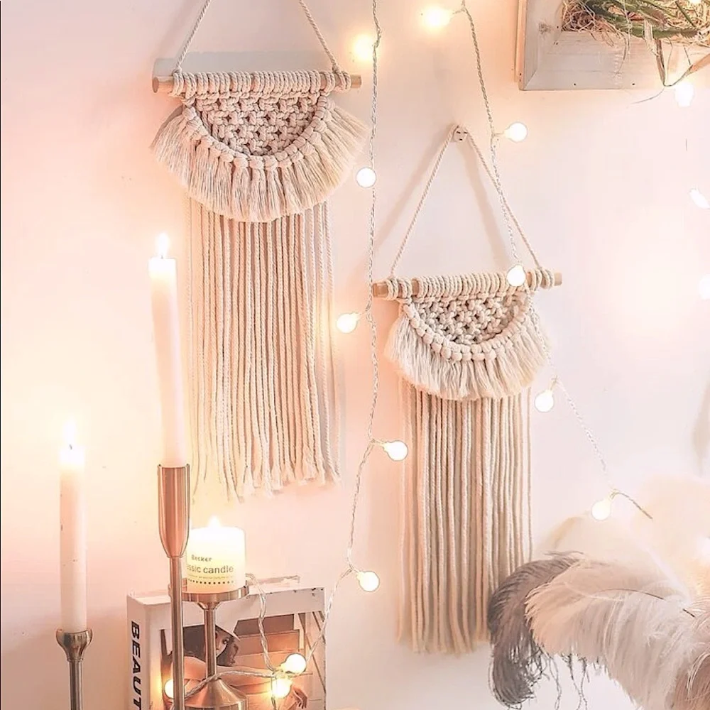 🥳HP🆕Modern »-»BoHeMiAn«-«Home Decor MäCrÄmË bÖhÖ sTyLë | Fiber Art| WaLL DeCoR